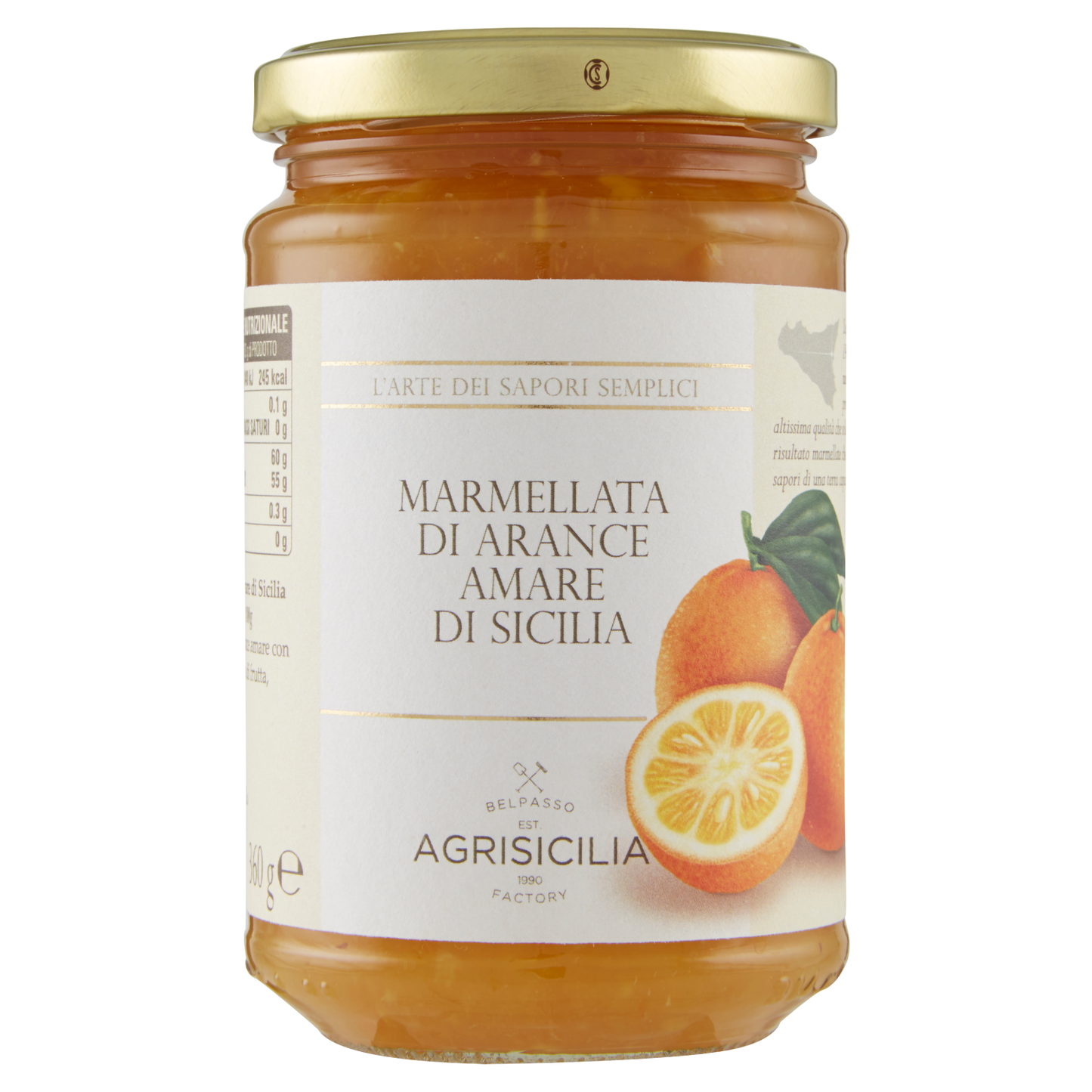 Agrisicilia Marmellata di Arance Amare di Sicilia  360g