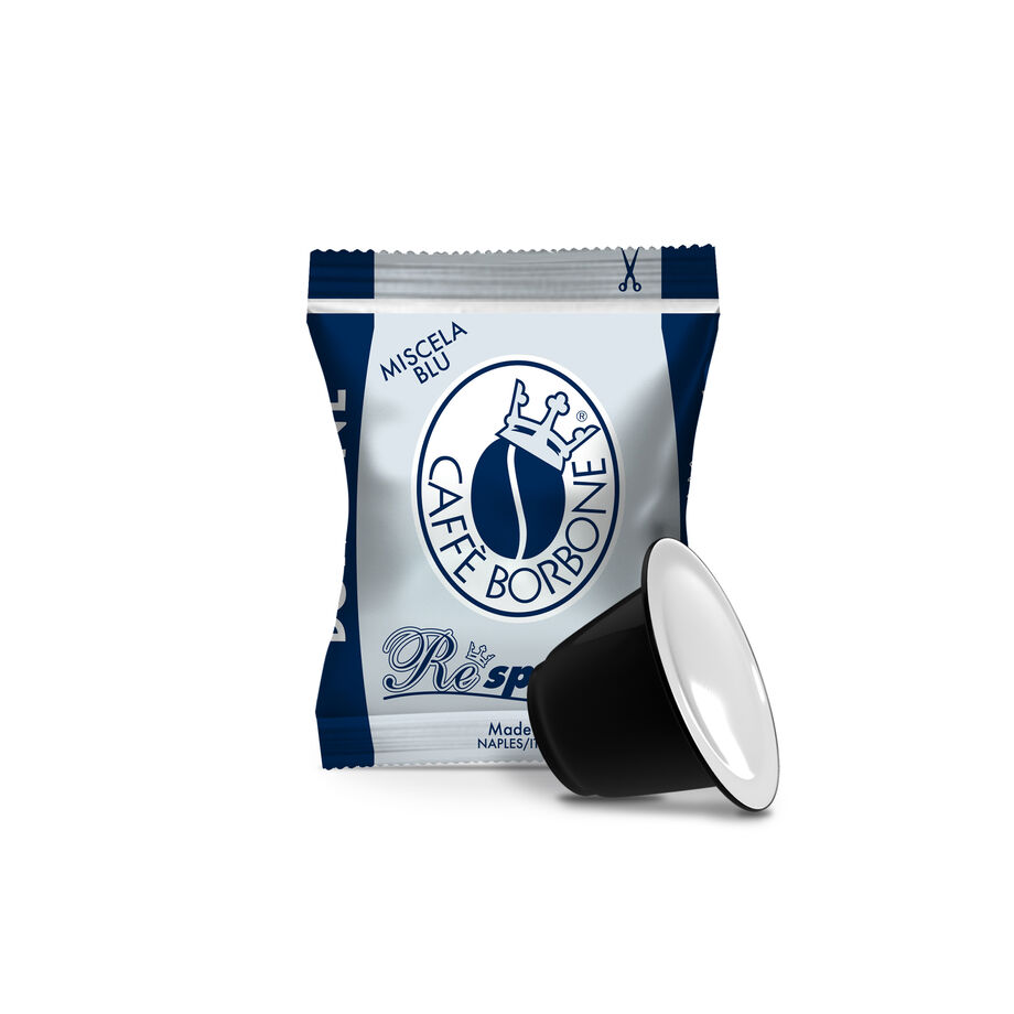 100 Capsule Borbone Compatibili con macchine ad uso domestico Nespresso®* Miscela Blu