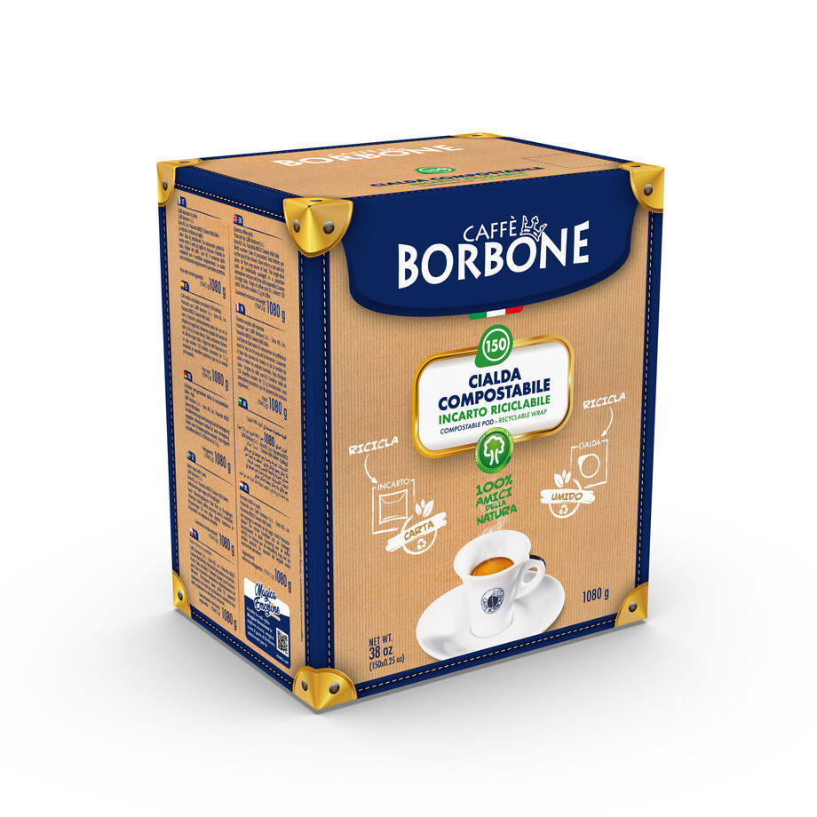 Caffè Borbone Cialde ESE 44 mm COMPOSTABILE INCARTO RICICLABILE 150 cialde