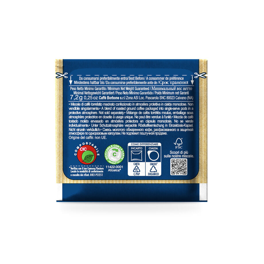Caffè Borbone Cialde ESE 44 mm COMPOSTABILE INCARTO RICICLABILE 150 cialde