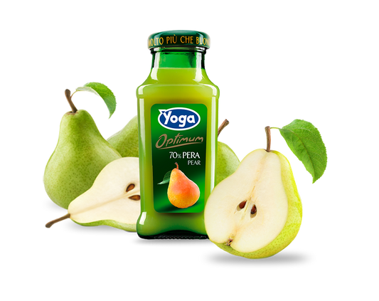 YOGA SUCCO PERA -20CL - Confezione da 24 Bottiglie in Vetro - LINEA OPTIMUM